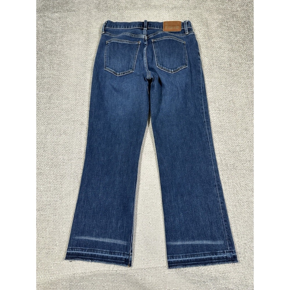 Lucky Brand Jeans Womens 28x26 Blue Ava Mid Rise Crop Mini Boot Raw Hem Read - Picture 2 of 14